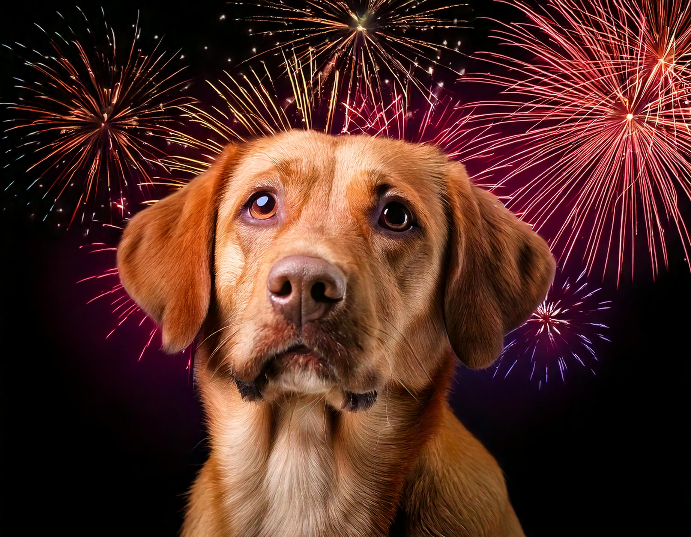 Firefly CACHORRO COM MEDO DE FOGOS DE ARTIFÍCIO HUMANIZADO 23790